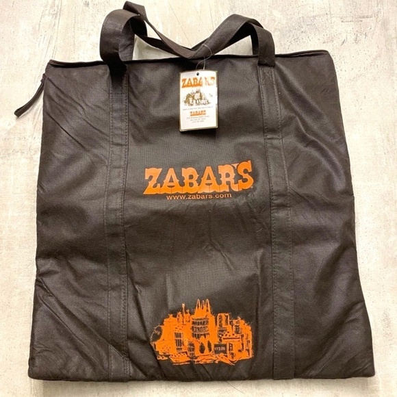 ZABAR'S Insulated Cooler Bag; Large; Brown w/ Orange with Tags - Picture 1 of 4
